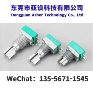 9mm Single Gang Horizontal Rotary Potentiometer Without Switch Knob Adjustable Resistor thumbnail-1