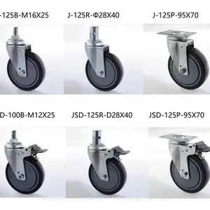 Medical Durable Quiet Caster Swivel Wheel for Hospital Bed With High Quality, Double Wheel Shock Resistance Caster Wheels thumbnail-2