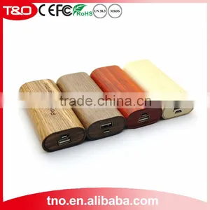 2016 Newest Product Portable Wooden Power Bank Charger 5200mAh thumbnail-1