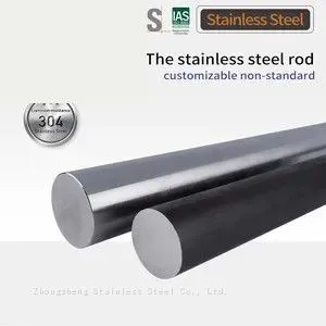 Stainless Steel Bar 201 304 310 316 321 ASTM 2205 2507 310S Round Ss Steel Bar Bidirectional Stainless Steel Rod thumbnail-1
