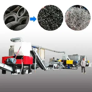 Old Tire Recycling Machine OTR Tire Bead Wire Extruder Tire Rubber Crusher Granulator Recycling Line thumbnail-4