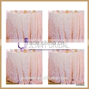 SQN#3 Fancy Glitter Metallic Gold Sequin Table Cloth for Wedding thumbnail-5