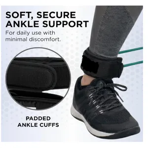 Anti-slip Padding for Leg Resistance Bands and Exercise Ropes Ankle Cuffs – a Portable Fitness Device for Use at the Gym or at Home thumbnail-4