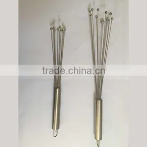 Wholesale Easy Kitchen Hand Mixer Egg Whisk Manual Operated Whisk Stainless Steel Wire Whisk With Magic Ball thumbnail-1