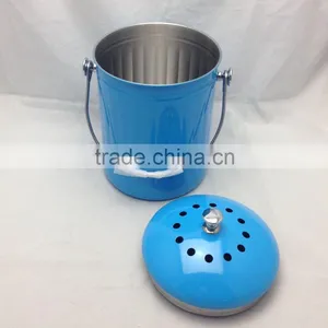 Stainless Steel Compost Bin 1.5 Gallon With Color With Carbon Filter 18.3x29cm thumbnail-2