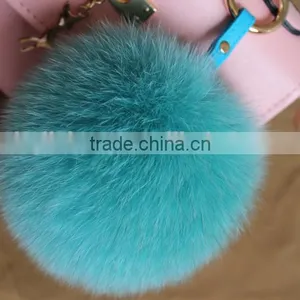 Fashion Trendy Women Girls 100% Real Fur Pom Pom Key Chains thumbnail-4