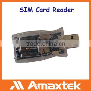 Amaxtek Fashion Design USB 2.0 Transparent SIM Card Reader thumbnail-1