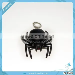 Custom Spider Design Pvc Led Light up Keychain thumbnail-1