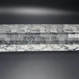 Custom Clear Desktop Decoration Printed Flower Pattern Long Acrylic Paperweight Bar thumbnail-2