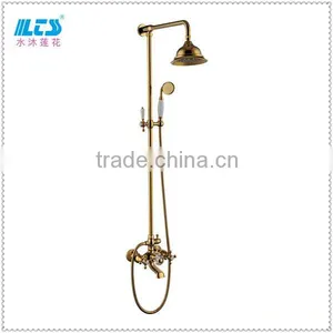 Fancy Bathroom Shower Column Set Rainfall Shower Head thumbnail-1