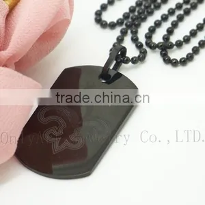 Laser Custom Pendants Black Tungsten Pendants Wholesale Dog Tag Pendants thumbnail-3