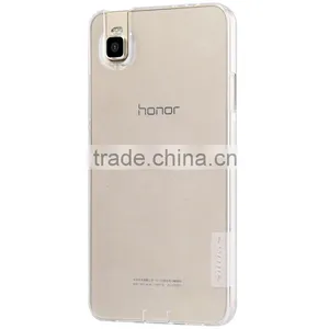 Orginal Nillkin Soft TPU Full Rubber Back Cover for Huawei Honor 7 Clear Gel Case With Dust Plug MT-5370 thumbnail-1