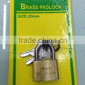 Brass Color Blister Card Packing Cheap Padlock thumbnail-2