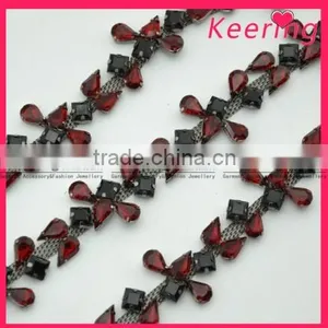 New Design Rhinestone Chain Trimming for Clothes Accessories WRC-092 thumbnail-1