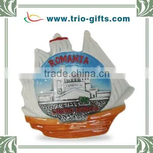 Boat Shape Touristic Ceramic Fridge Magnet thumbnail-1