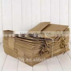 Custom Logo Handmade Recycle Brown / White Paper Craft Bag thumbnail-3