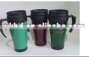 Plastic Double Wall Mugs With Handles(BPA Free) thumbnail-1