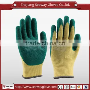 SEEWAY Rubber Coated Cotton Orange Knit Gloves thumbnail-1
