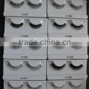 OEM Service 100% Human Hair Made Natural False Eyelash thumbnail-1