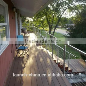 Balcony Modular Handrail Steel Post Outdoor Cable Connectors thumbnail-2