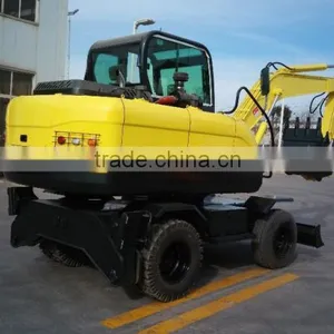 Best and Cheap Mini Wheel Excavator Mini Wheel Excavator With, Joystick,hammer and A/C thumbnail-1