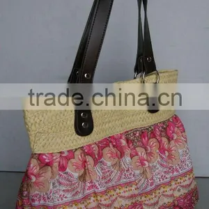 Fabric+grass Handbag thumbnail-1