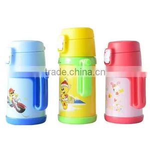 350ml Stainless Steel Double Wall Plastic Water Bottle With Straw thumbnail-1