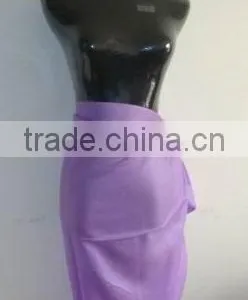 Fashion Solid Polyester Beach Pareo Sarong thumbnail-1
