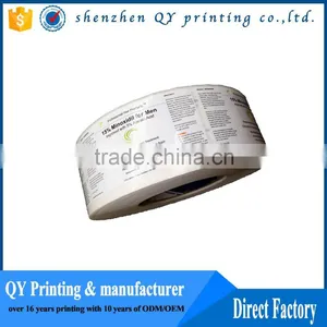 Printing Vial Label, Medical Glass Label Sticker, Self Adhesive Custom Print Pill/Medicine/Pharmaceutical Vial Bottle Label thumbnail-1
