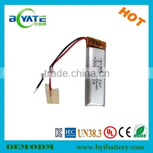 Factory Price UL CE 303030 3.7V180mAh Li Ion Polymer Battery for Clothes thumbnail-2