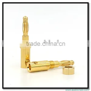China Produce 24K Gold Plated Banana Plug Speaker Plug thumbnail-4
