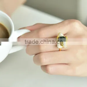2016 New Ring Design Arrival Black Pearl Engagement Rings of Competitive Price thumbnail-6