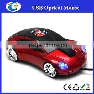 Wired Computer Hardware Car Shaped pc Mouse thumbnail-1