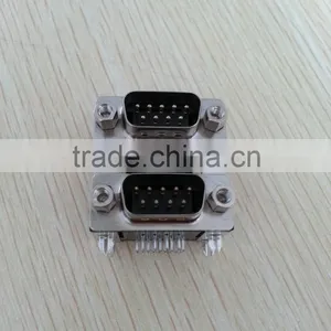 2015 High Quality Double Port D-sub 9p Male to 9p Male Right Angle Connector thumbnail-1