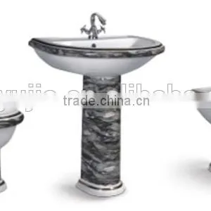 Ceramics Sanitary Ware Washdown 2 Pcs Toilet,Ceramic Bathroom Pedestal Basin thumbnail-2