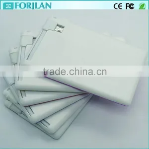 2015 New Coming Aliuminum Buit in Cable Slim Card Power Bank 1500mah thumbnail-6