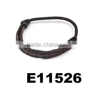 Black Human Hair Wig Hair Rubber Band With Bow thumbnail-2