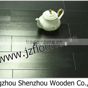 Little Embossed Pure Black HDF Laminate Flooring thumbnail-1