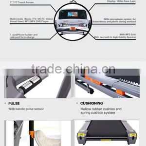 Popular Design Commercial Motorized Treadmilll With Mp3 / Folding Motorized Treadmill thumbnail-3