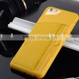 2015 New Design for IPhone 6 Back Cover Leather Case With Card Slot, Card Slot Back Cover for IPhone 6 thumbnail-2