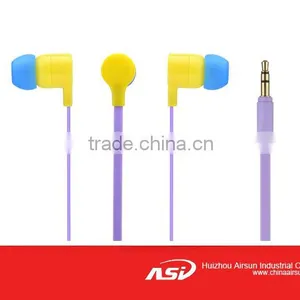 Hot Selling Custom Printing Earphone With Flat Cord thumbnail-1