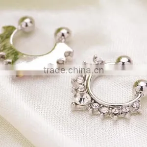 Septum Clicker Surgical Steel Nose Body Ring Hoop Piercing Jewelry Unisex thumbnail-2