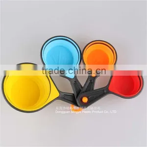 Silicone Measuring Cups 4pcs/set Measuring Spoon Kitchen Tools Measuring Set Tools For Baking Coffee thumbnail-1