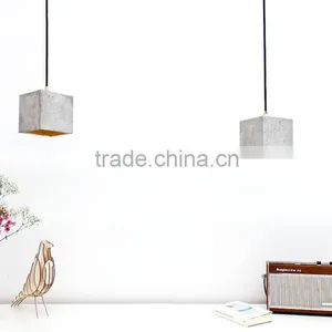 10.7-10 Carefully Casted Square Drop Hand Crafted Concrete Light Pendant Lamp Every Single Lamp is Truly Unique Quality Choice thumbnail-3