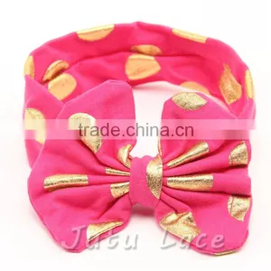 New Wide Fabric Elastic Headband Flashing-polka Dot Hair Bow Headwrap-flashing Bow Headbands thumbnail-5