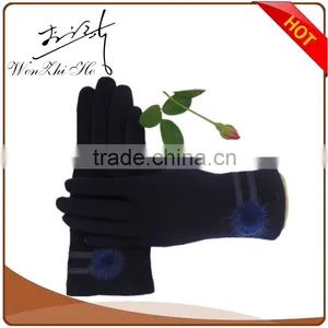 2016 Best Quality Handmade Cheap Wool Gloves With Lint thumbnail-4