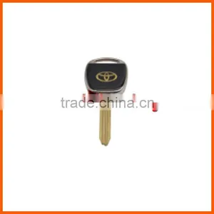Metal Case Key Blank Case Shell for Toyota Transponder Key Case Shell With Logo and Red Chip Groove thumbnail-1