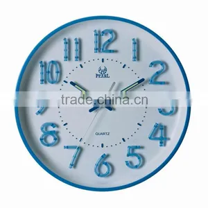 Pearl Round Quiet Sweep Wall Clock PW253 With 3D Luminous Numbers thumbnail-3