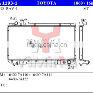 Toyota Rav4 96-98 Radiator OEM 164007A120 164007A121 164007A122 thumbnail-1
