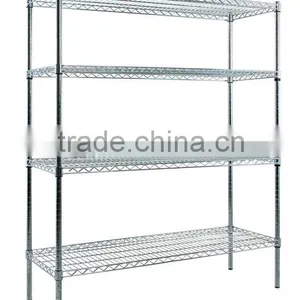 Stylish 3 Tier Wire Chrome Plated Wire Net Display Shelf HSX-2313 thumbnail-2